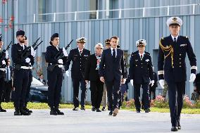President Macron Arrives at Air Base 101 - Toulouse