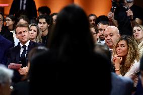 President Macron Meets Readers of La Depeche du Midi - Toulouse