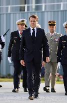 President Macron Arrives at Air Base 101 - Toulouse