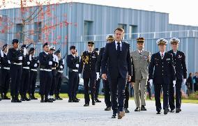 President Macron Arrives at Air Base 101 - Toulouse
