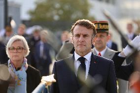 President Macron Arrives at Air Base 101 - Toulouse