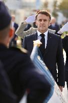 President Macron Arrives at Air Base 101 - Toulouse