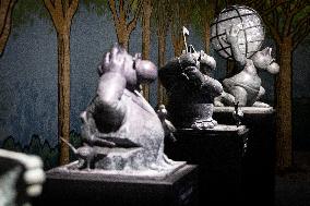 Exhibition of Philippe Geluck - Paris AJ