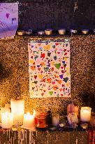 Tribute to November 13 at Republique Square - Paris