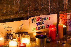 Tribute to November 13 at Republique Square - Paris
