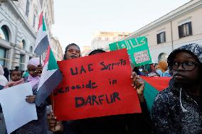 Demonstration in Solidarity with The Sudanese People - Rome