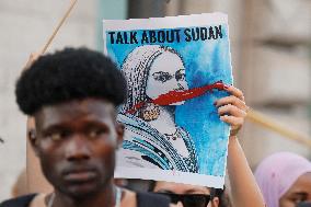 Demonstration in Solidarity with The Sudanese People - Rome