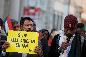 Demonstration in Solidarity with The Sudanese People - Rome