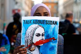 Demonstration in Solidarity with The Sudanese People - Rome