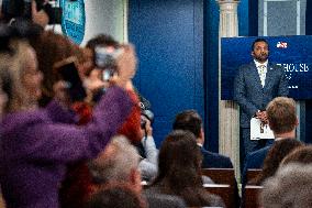 White House Press Secretary Leavitt Holds Press Briefing in Washington, DC
