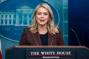White House Press Secretary Leavitt Holds Press Briefing in Washington, DC