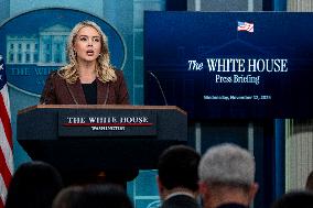 White House Press Secretary Leavitt Holds Press Briefing in Washington, DC