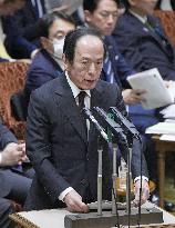 BOJ chief in parliament