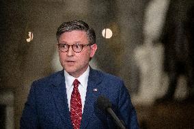 Speak Johnson Presser After US House Vote to Reopen the US Government