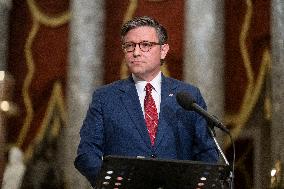 Speak Johnson Presser After US House Vote to Reopen the US Government