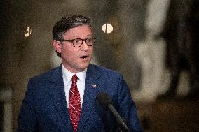 Speak Johnson Presser After US House Vote to Reopen the US Government