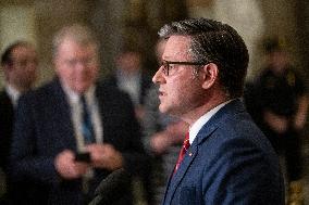 Speak Johnson Presser After US House Vote to Reopen the US Government