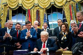 President Trump Signs Funding Bill To Reopen The Federal Government
