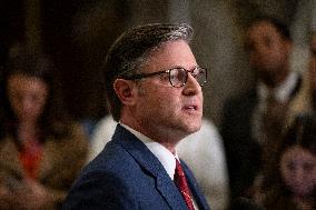 Speak Johnson Presser After US House Vote to Reopen the US Government