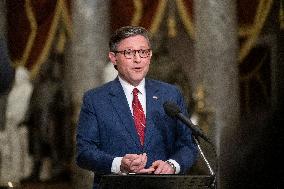 Speak Johnson Presser After US House Vote to Reopen the US Government