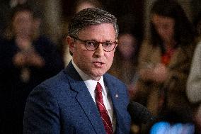 Speak Johnson Presser After US House Vote to Reopen the US Government