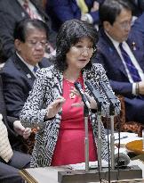 Japan Finance Minister Katayama in parliament