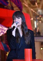 Clara Luciani During Christmas Opening At Galeries Lafayette - Paris