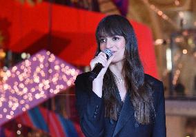 Clara Luciani During Christmas Opening At Galeries Lafayette - Paris