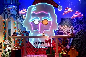 Clara Luciani During Christmas Opening At Galeries Lafayette - Paris