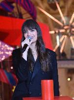 Clara Luciani During Christmas Opening At Galeries Lafayette - Paris