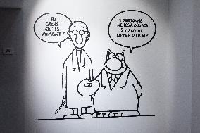 Exclusive - Philippe Geluck Exhibition Opens - Paris