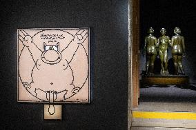 Exclusive - Philippe Geluck Exhibition Opens - Paris