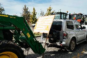 Farmers Mobilize Against Macron In Toulouse - France