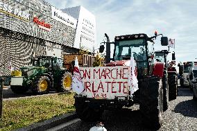 Farmers Mobilize Against Macron In Toulouse - France
