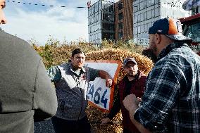 Farmers Mobilize Against Macron In Toulouse - France
