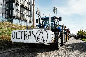 Farmers Mobilize Against Macron In Toulouse - France
