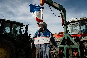 Farmers Mobilize Against Macron In Toulouse - France
