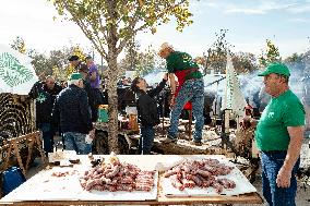 Farmers Mobilize Against Macron In Toulouse - France