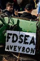 Farmers Mobilize Against Macron In Toulouse - France