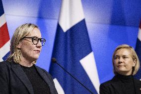 Press conference of the Nordic ministers responsible for civil preparedness