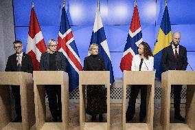 Press conference of the Nordic ministers responsible for civil preparedness