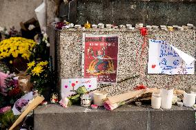 Tribute to November 13 at Republique Square - Paris