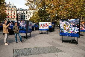 Tribute to November 13 at Republique Square - Paris