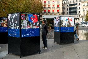 Tribute to November 13 at Republique Square - Paris