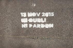 Tribute to November 13 at Republique Square - Paris