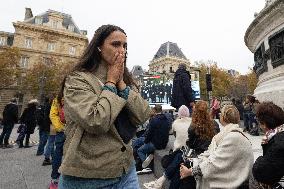 13 november memorial at the Place de la Republique - Paris