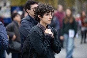 13 november memorial at the Place de la Republique - Paris