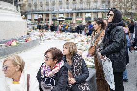 13 november memorial at the Place de la Republique - Paris