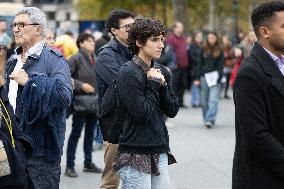 13 november memorial at the Place de la Republique - Paris