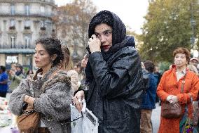 13 november memorial at the Place de la Republique - Paris
